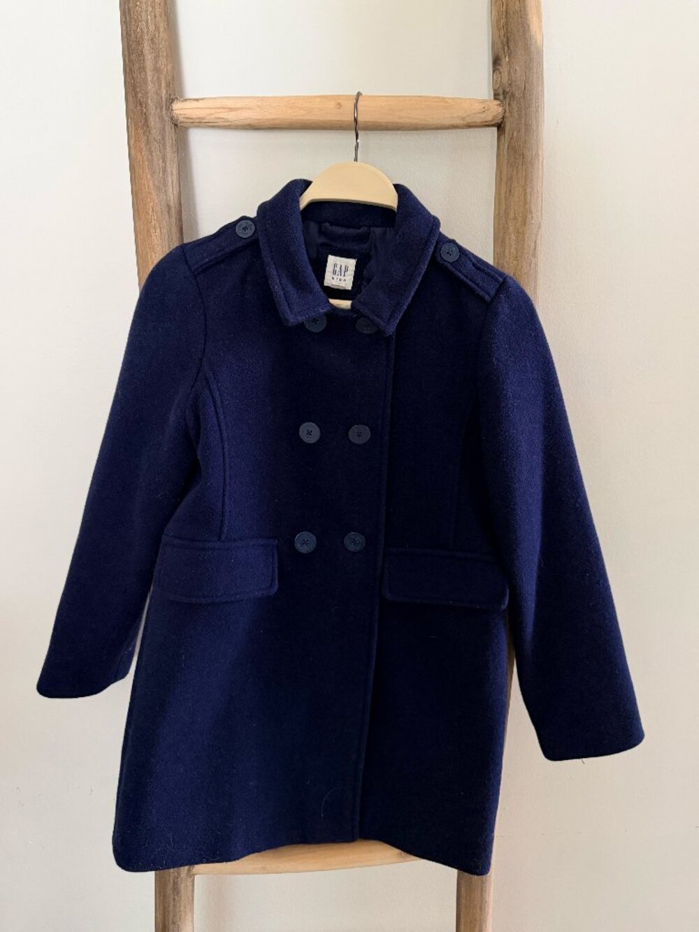 Gap Kids Dark Blue Double Breasted Pea Coat